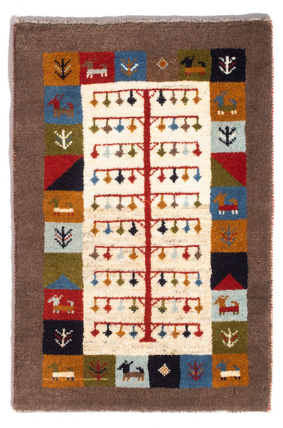Persisk Gabbeh Teppe 61x88cm - Perserteppich Wollteppich