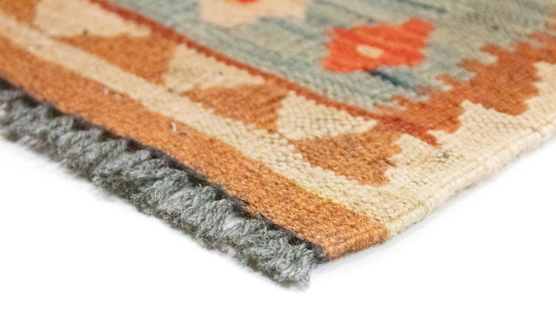 Løper Kelimteppe - Orientalsk - 395 x 84 cm - brun