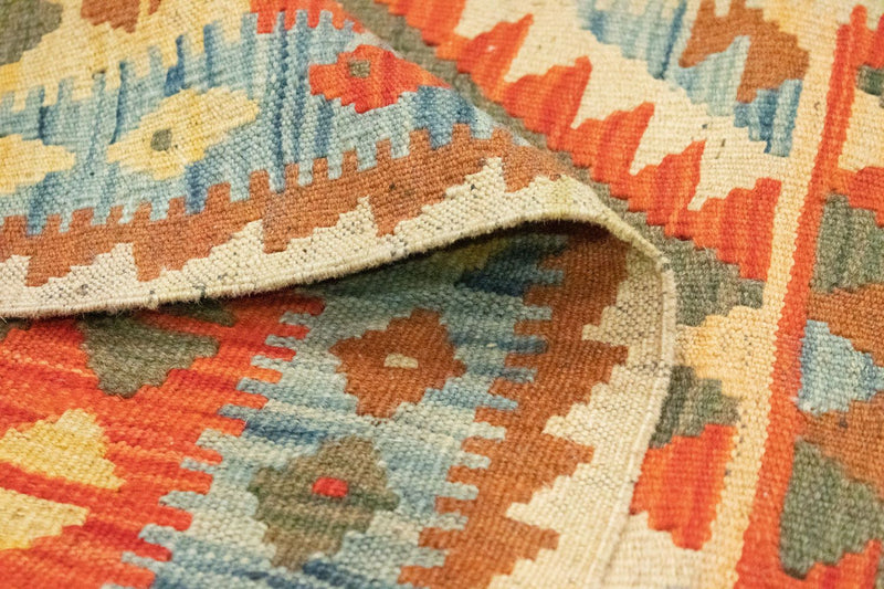 Løper Kelimteppe - Orientalsk - 395 x 84 cm - brun