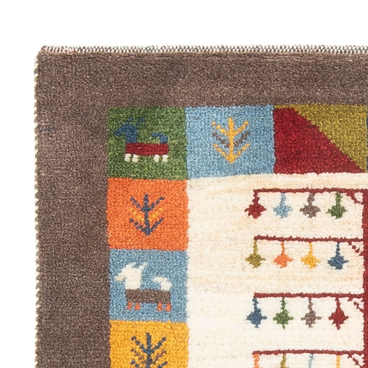 Persisk Gabbeh Teppe 63x90cm - Perserteppich Wollteppich