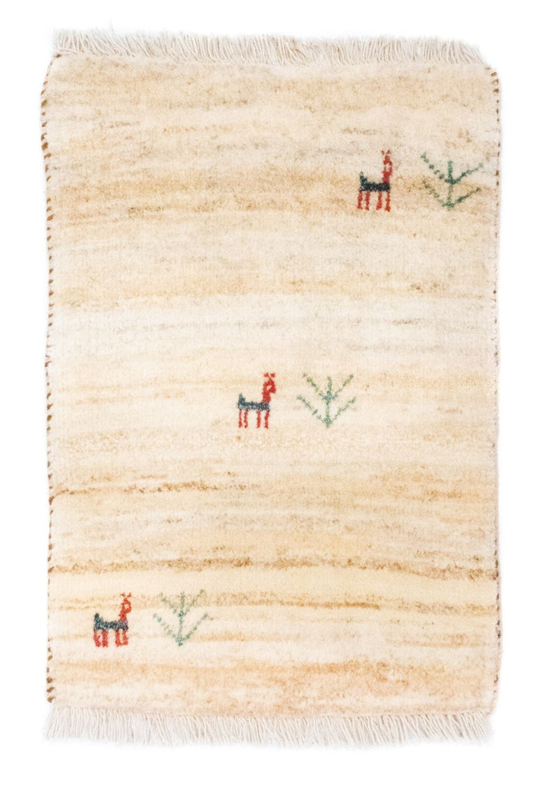 Persisk Gabbeh Teppe 60x40cm - Perserteppich Wollteppich