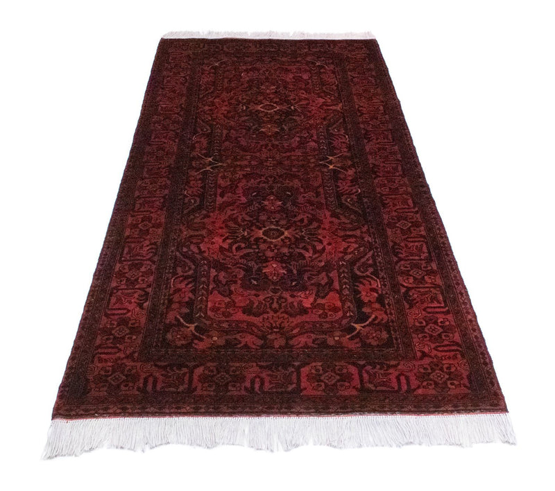Løper Afghanske tepper - Kunduz - 213 x 102 cm - rød
