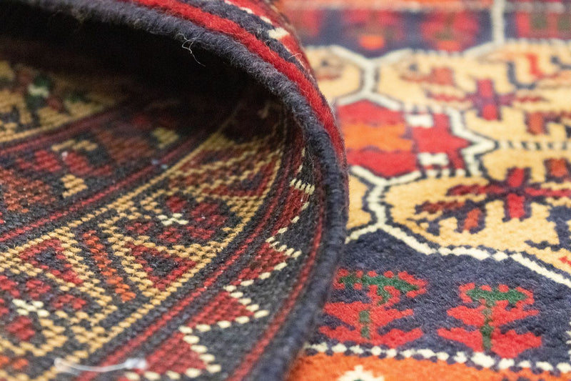 Afghansk teppe - 195 x 153 cm - brun
