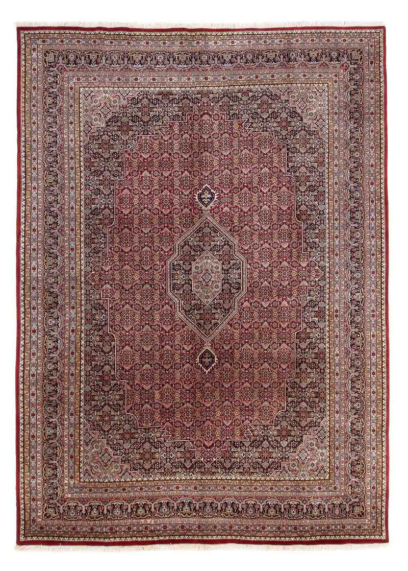 Orientalsk teppe - Bijar - Indus - 336 x 246 cm - mørk rød