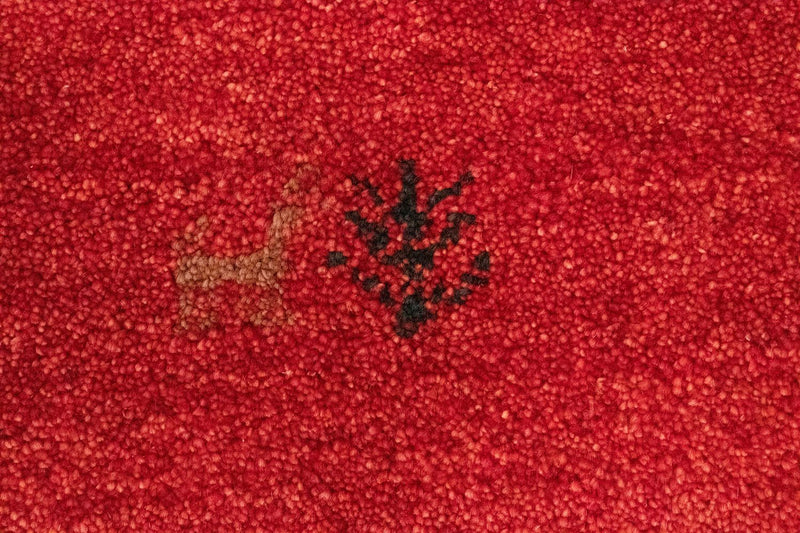 Gabbeh-teppe - persisk - 147 x 98 cm - rød