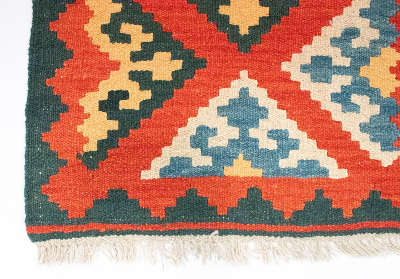 Løper Kelimteppe - Orientalsk - 207 x 62 cm - oransje