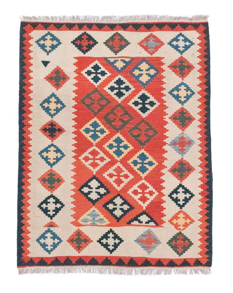 Kelimteppe - Orientalsk - 167 x 130 cm - oransje