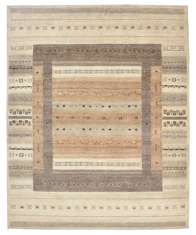 Indo Loribaft-teppe 248x302cm - Ullteppe - mørk beige