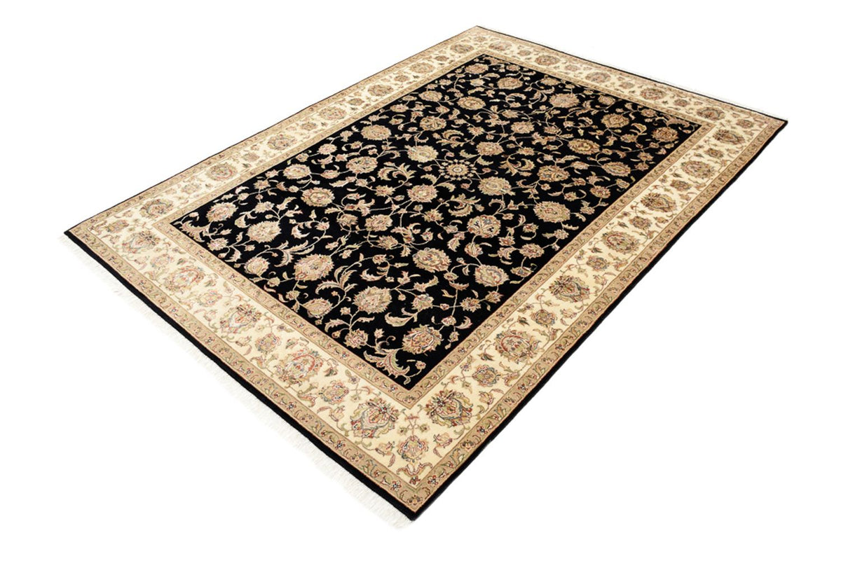 Indo Tabriz-teppe 155x214cm - Orientalsk teppe - mørkeblå