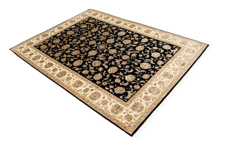 Indo Tabriz-teppe 155x214cm - Orientalsk teppe - mørkeblå