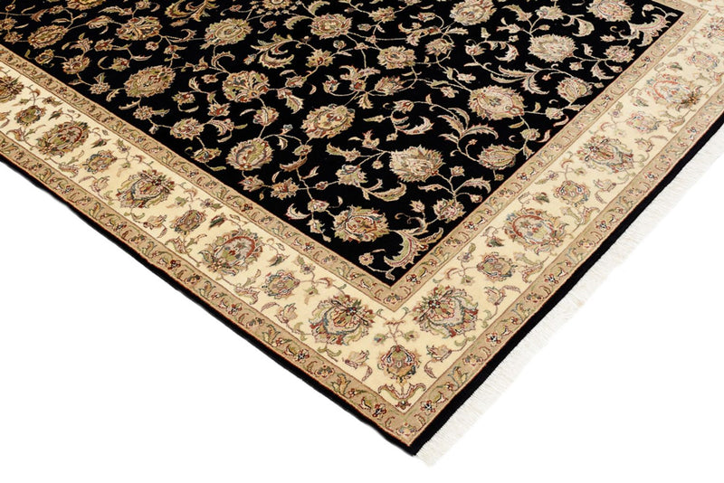 Indo Tabriz-teppe 155x214cm - Orientalsk teppe - mørkeblå