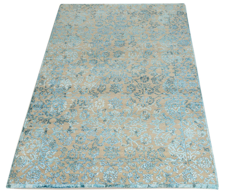 Designer teppe - 150 x 95 cm - lyseblå