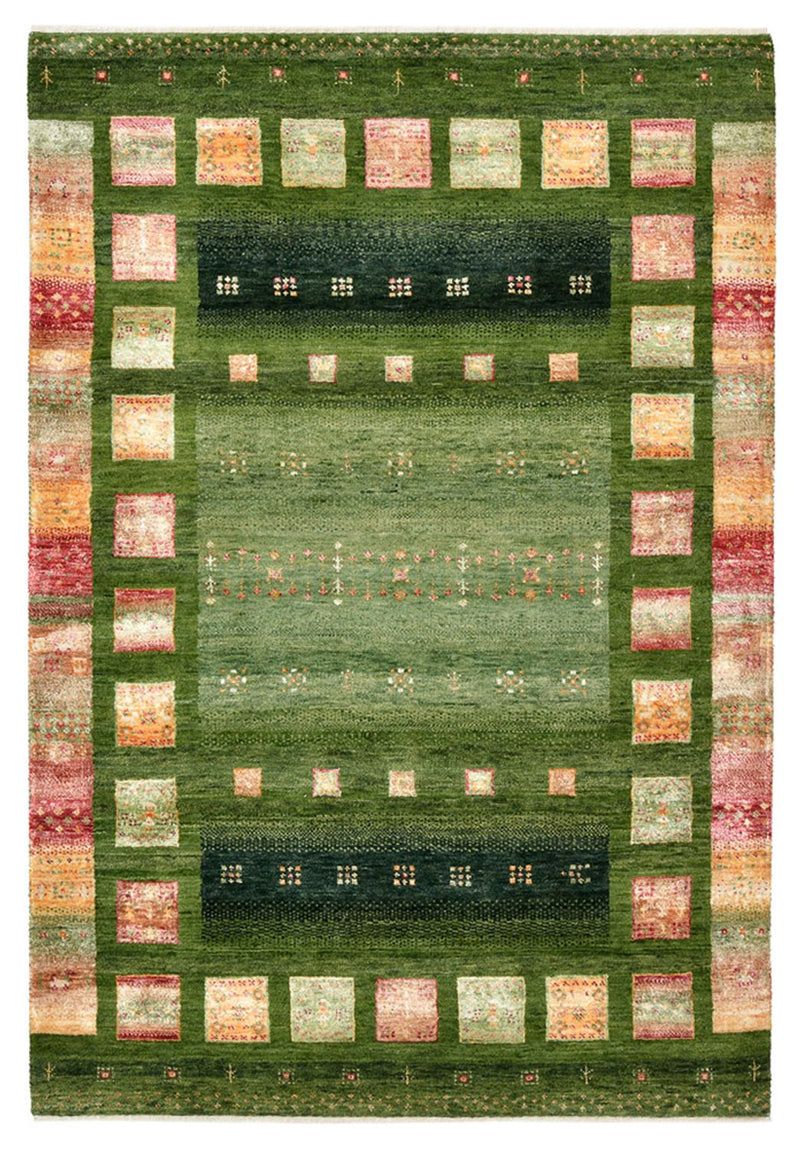 Indo Loribaft-teppe 106x154cm - Ullteppe - grønn