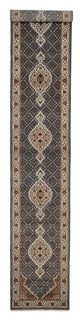 Indo Tabriz-teppe 79x454cm - Orientalsk teppe - mørkeblå