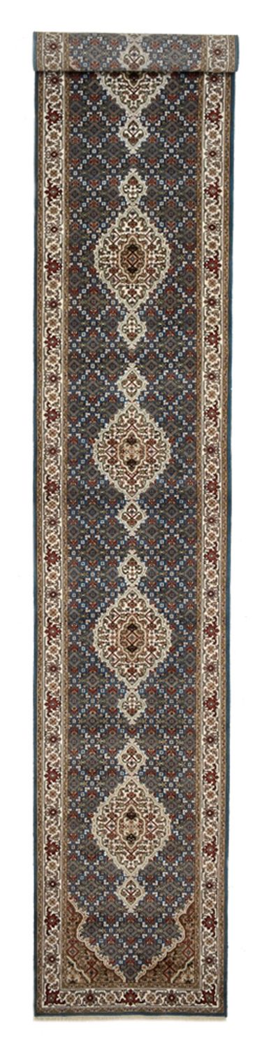 Indo Tabriz-teppe 79x454cm - Orientalsk teppe - mørkeblå