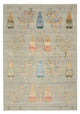 Indo Loribaft-teppe 206x295cm - Ullteppe - lysegrå