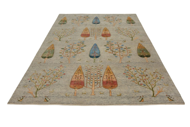 Indo Loribaft-teppe 206x295cm - Ullteppe - lysegrå