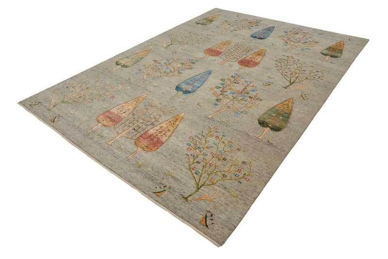 Indo Loribaft-teppe 206x295cm - Ullteppe - lysegrå
