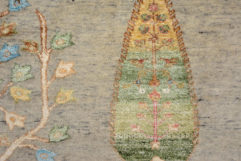 Indo Loribaft-teppe 206x295cm - Ullteppe - lysegrå