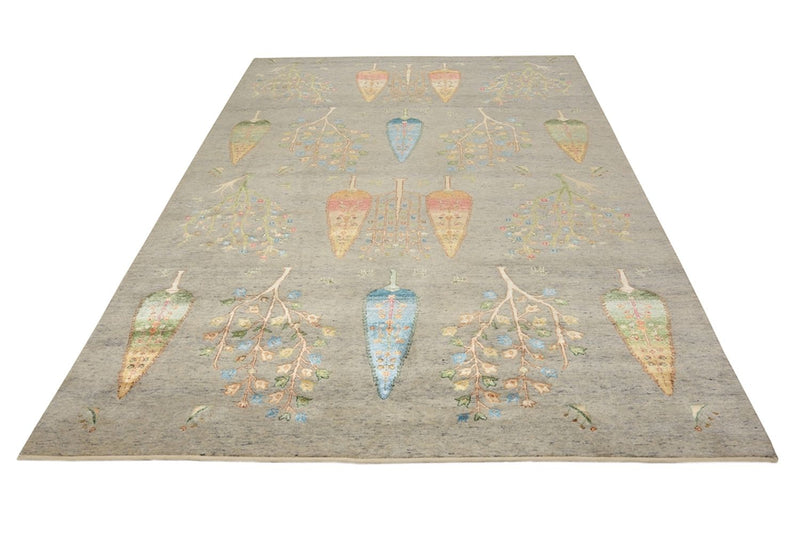Indo Loribaft-teppe 206x295cm - Ullteppe - lysegrå