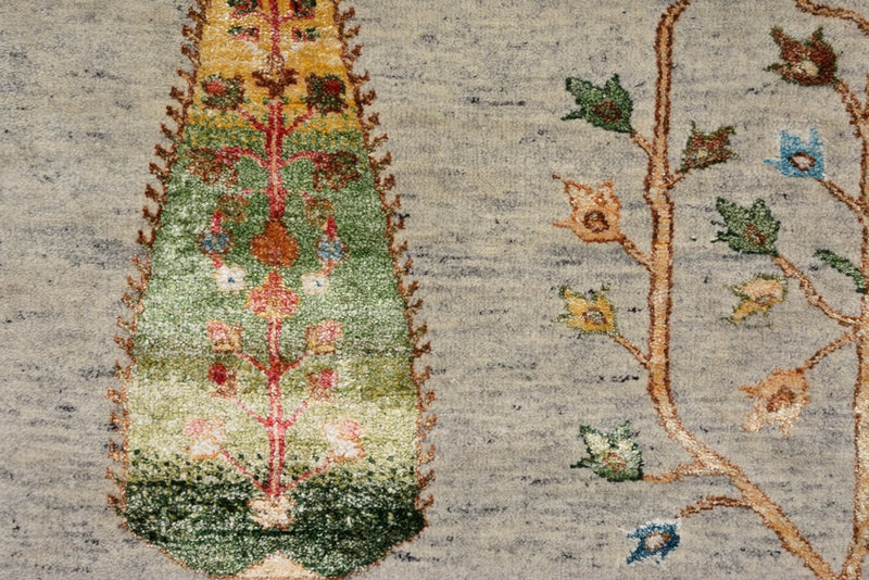 Indo Loribaft-teppe 173x241cm - Ullteppe - lysegrå