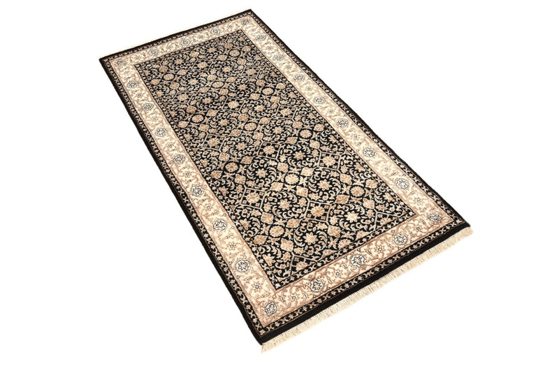 Indo Bidjar-teppe 74x143cm - Orientalsk teppe - mørkeblå