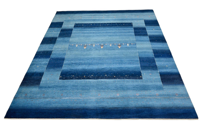Indo Loribaft-teppe 243x304cm - Ullteppe - lyseblå
