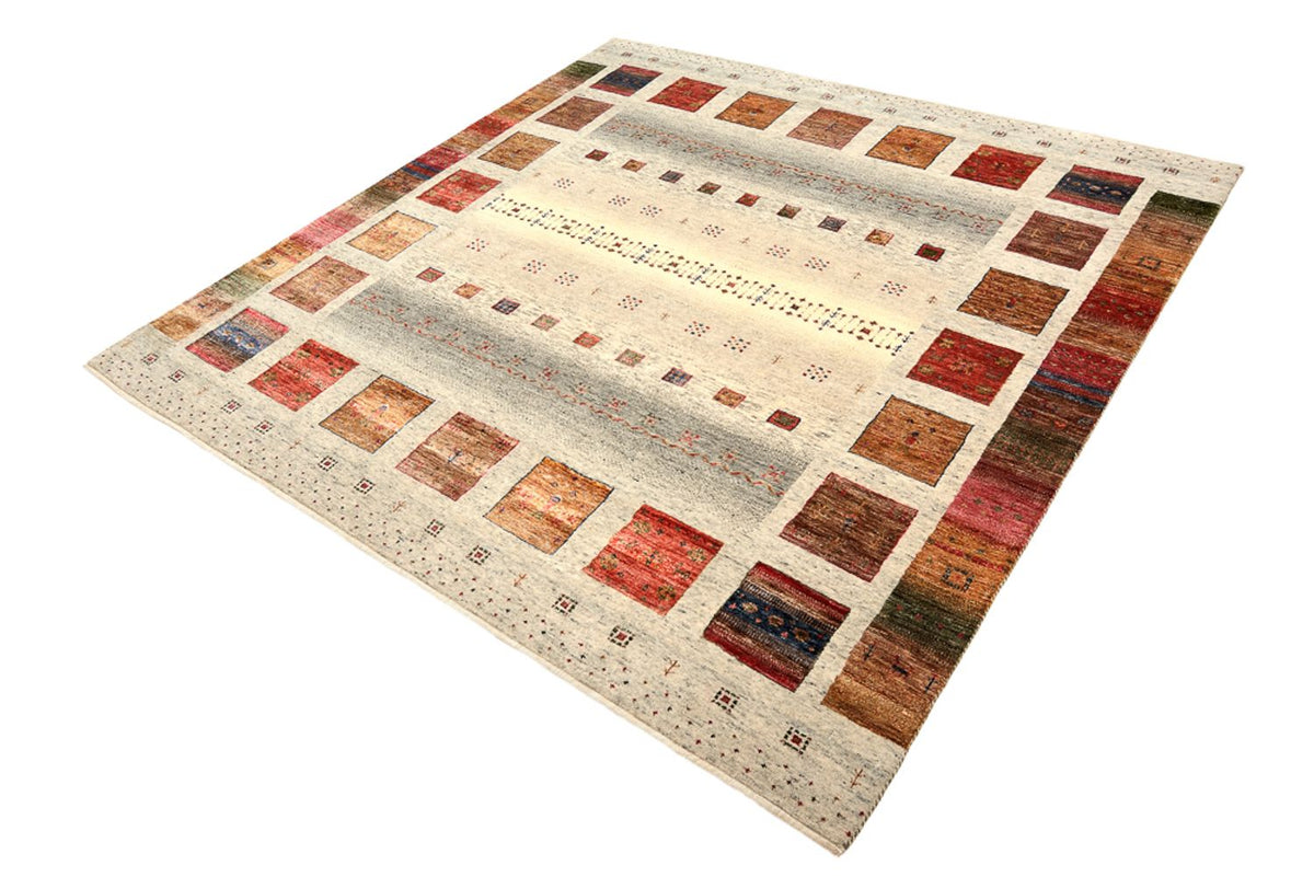 Indo Loribaft-teppe 204x205cm - Ullteppe - krem