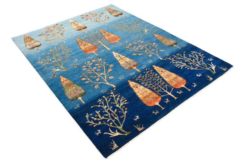 Gabbeh teppe - Loribaft Indus - 203 x 155 cm - havblå