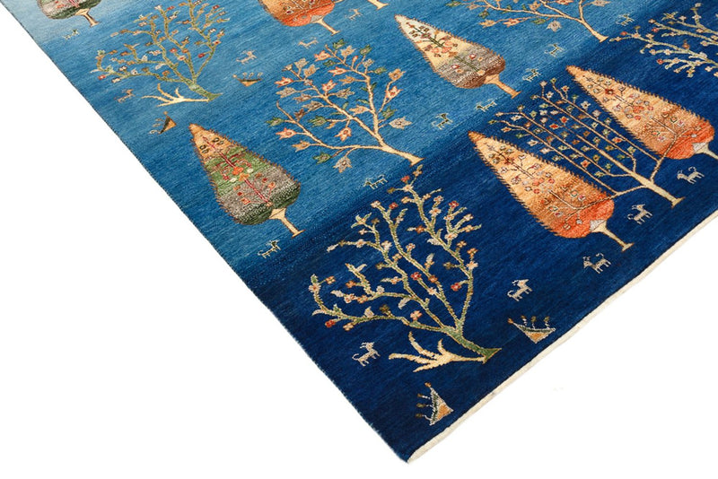 Gabbeh teppe - Loribaft Indus - 203 x 155 cm - havblå
