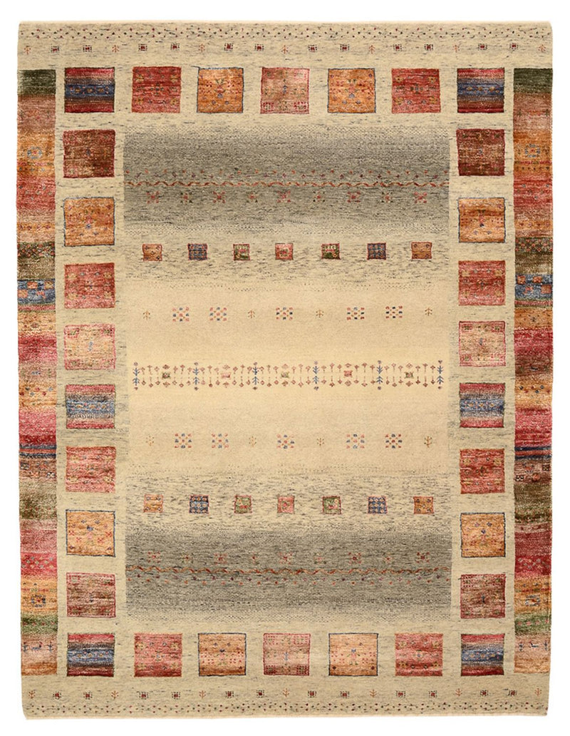 Gabbeh teppe - Loribaft Indus - 207 x 158 cm - mørk beige