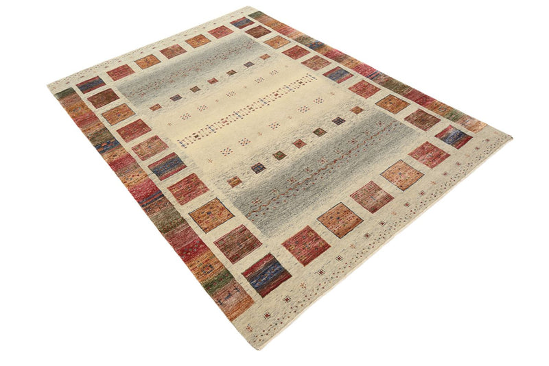 Gabbeh teppe - Loribaft Indus - 207 x 158 cm - mørk beige