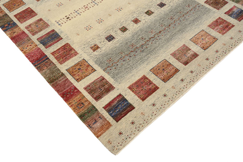 Gabbeh teppe - Loribaft Indus - 207 x 158 cm - mørk beige