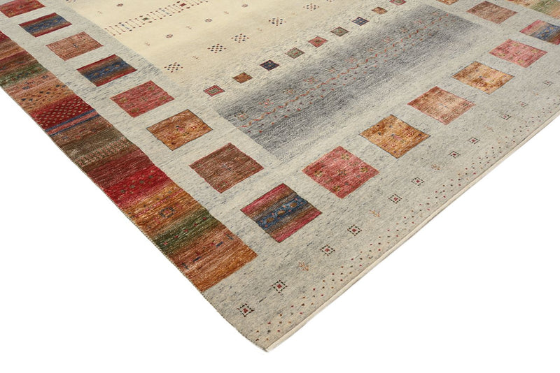 Gabbeh teppe - Loribaft Indus - 354 x 248 cm - mørk beige