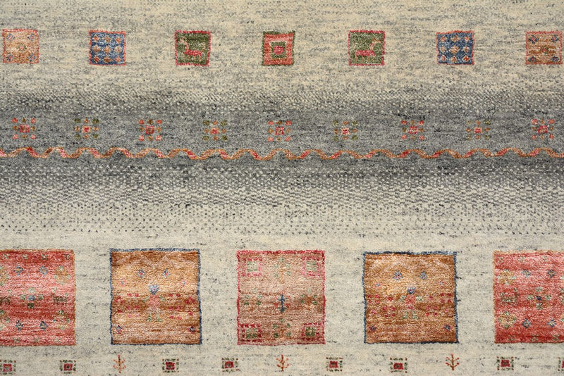 Gabbeh teppe - Loribaft Indus square  - 156 x 156 cm - mørk beige