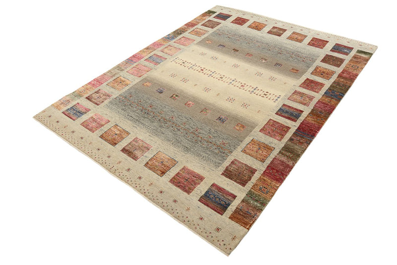 Gabbeh teppe - Loribaft Indus - 205 x 157 cm - mørk beige