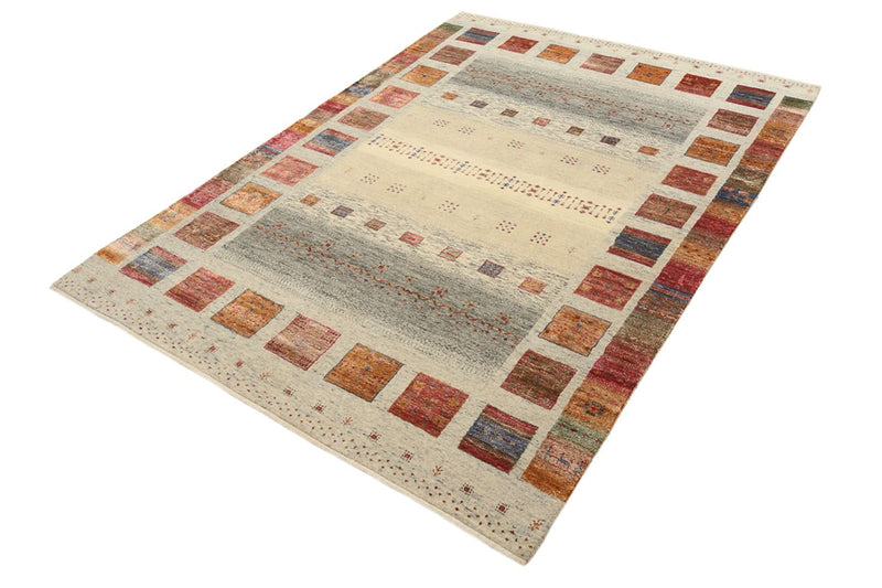 Gabbeh teppe - Loribaft Indus - 205 x 154 cm - mørk beige
