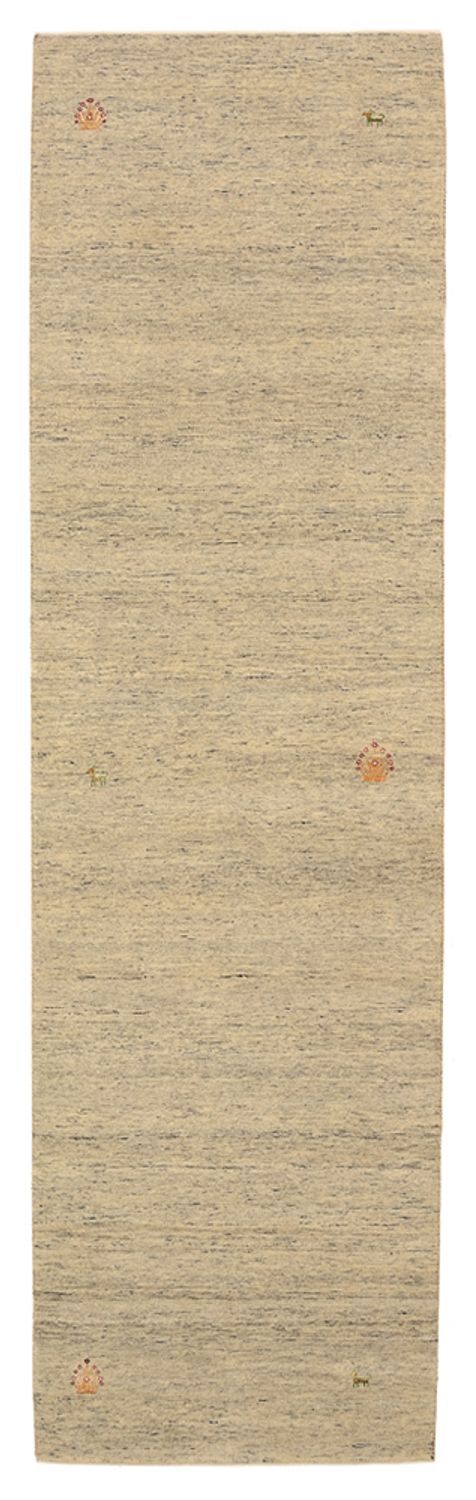 Løper Gabbeh teppe - Loribaft Indus - 295 x 80 cm - mørk beige