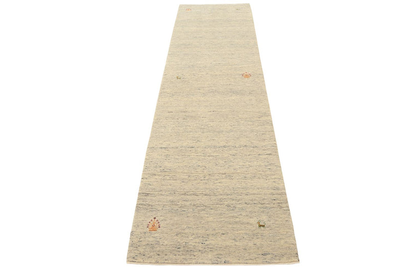 Løper Gabbeh teppe - Loribaft Indus - 295 x 80 cm - mørk beige