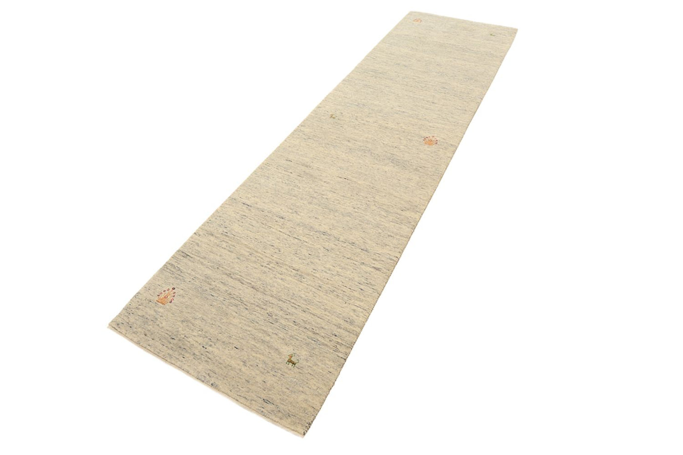 Løper Gabbeh teppe - Loribaft Indus - 295 x 80 cm - mørk beige