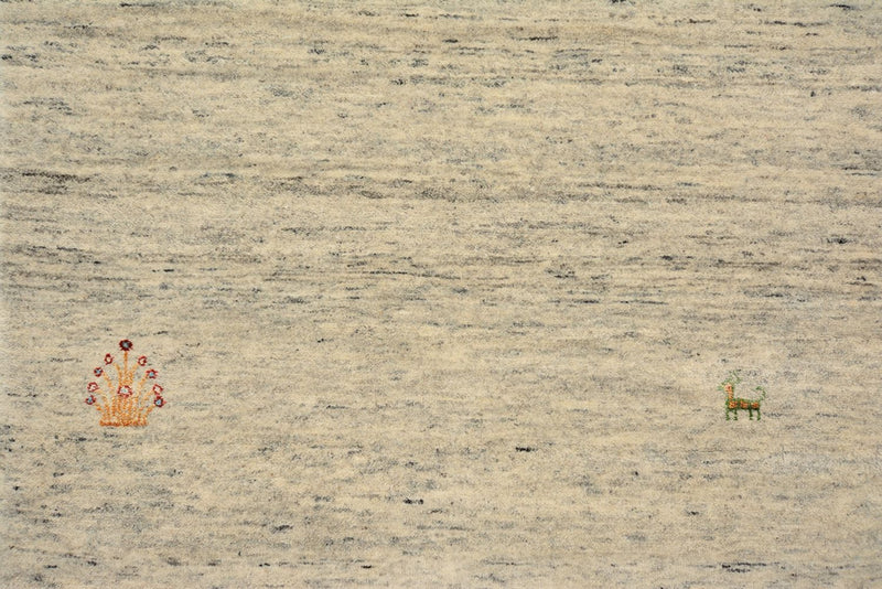 Løper Gabbeh teppe - Loribaft Indus - 295 x 80 cm - mørk beige