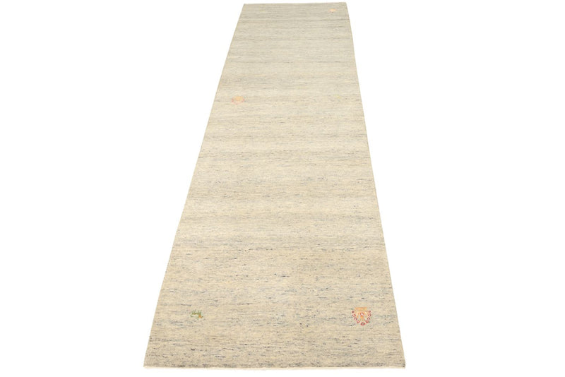 Løper Gabbeh teppe - Loribaft Indus - 295 x 80 cm - mørk beige