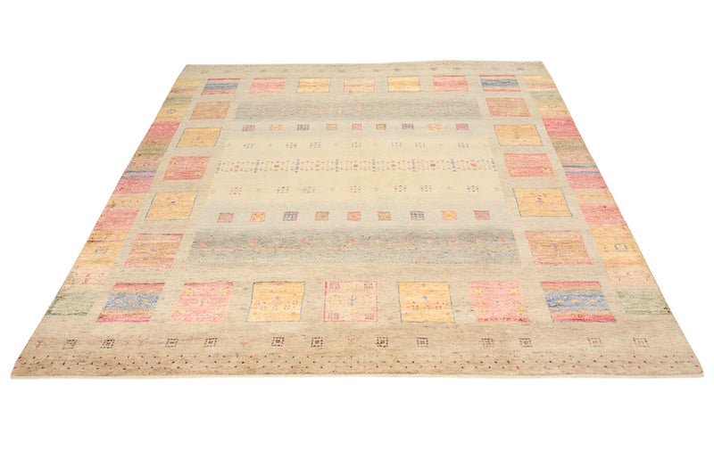 Gabbeh teppe - Loribaft Indus square  - 204 x 202 cm - lys beige