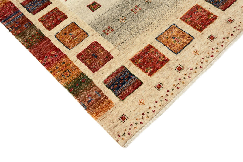 Løper Gabbeh teppe - Loribaft Indus - 298 x 84 cm - flerfarget