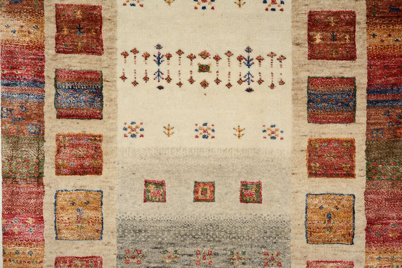 Løper Gabbeh teppe - Loribaft Indus - 298 x 84 cm - flerfarget
