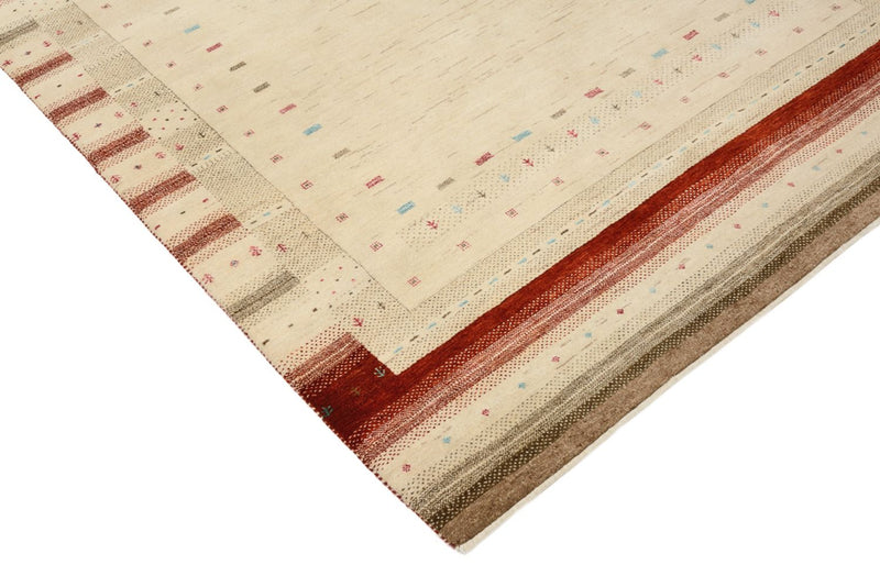 Gabbeh teppe - Loribaft Indus - 199 x 158 cm - lys beige