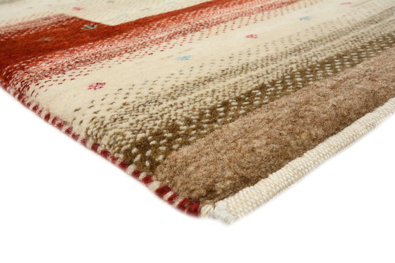 Gabbeh teppe - Loribaft Indus - 199 x 158 cm - lys beige