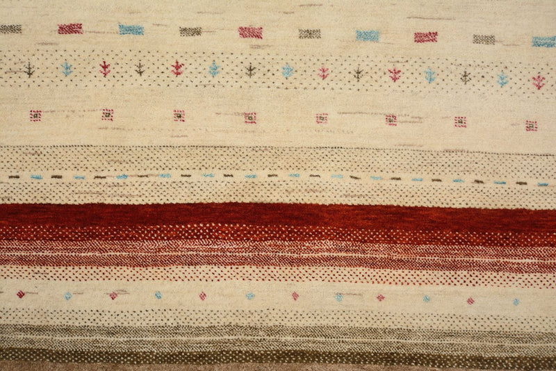 Gabbeh teppe - Loribaft Indus - 199 x 158 cm - lys beige