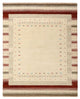 Gabbeh teppe - Loribaft Indus - 198 x 156 cm - lys beige
