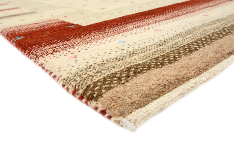 Gabbeh teppe - Loribaft Indus - 198 x 156 cm - lys beige